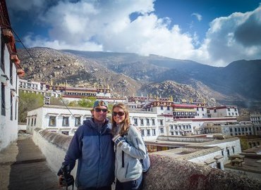 2 guests at Drepung Monastery. 2 guests at Drepung Monastery.